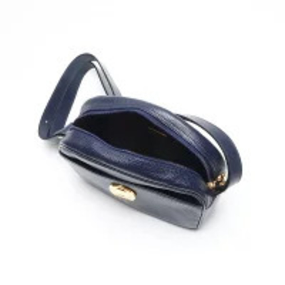Christian Dior CD Oval Logo Plate Shoulder Bag Navy Blue - Picture 12 of 13